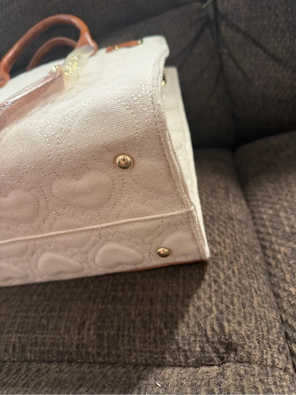 Betsey Johnson XOKIARA Quilted Heart Canvas Tote 🆕